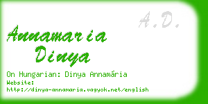 annamaria dinya business card