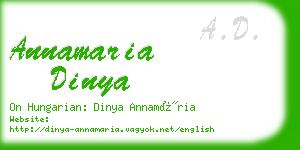 annamaria dinya business card